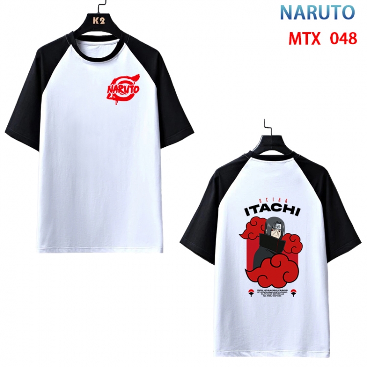 Naruto Anime raglan sleeve cotton T-shirt from XS to 3XL MTX-048