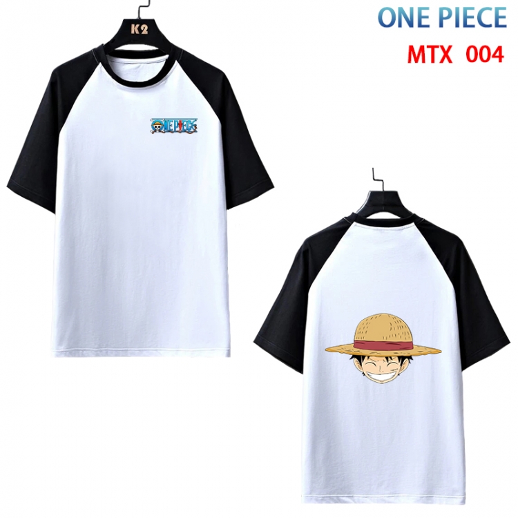 One Piece Anime raglan sleeve cotton T-shirt from XS to 3XL MTX-004