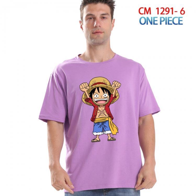 One Piece Printed short-sleeved cotton T-shirt from S to 4XL CM 1291 6