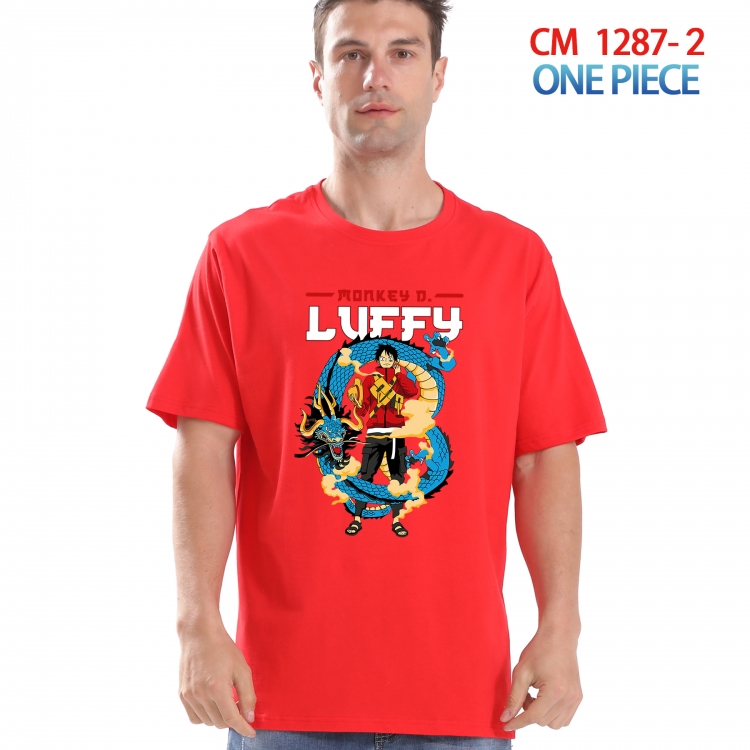 One Piece Printed short-sleeved cotton T-shirt from S to 4XL CM 1287 2