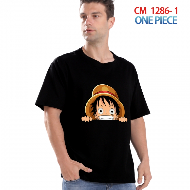 One Piece Printed short-sleeved cotton T-shirt from S to 4XL CM 1286 1