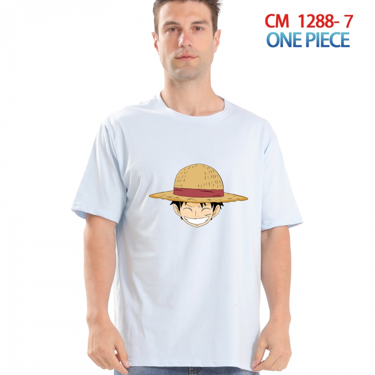 One Piece Printed short-sleeved cotton T-shirt from S to 4XL CM 1288 7