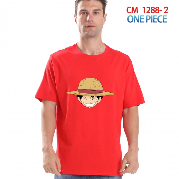 One Piece Printed short-sleeved cotton T-shirt from S to 4XL CM 1288 2