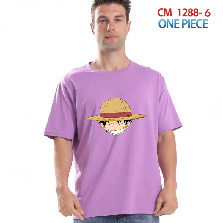 One Piece Printed short-sleeved cotton T-shirt from S to 4XL CM 1288 6