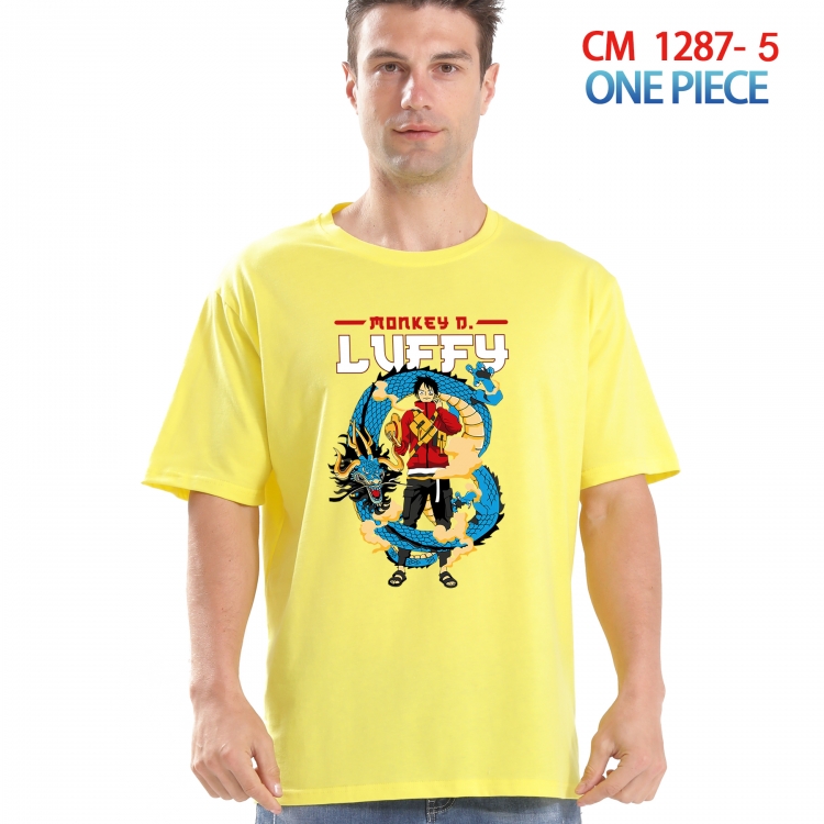 One Piece Printed short-sleeved cotton T-shirt from S to 4XL  CM 1287 5