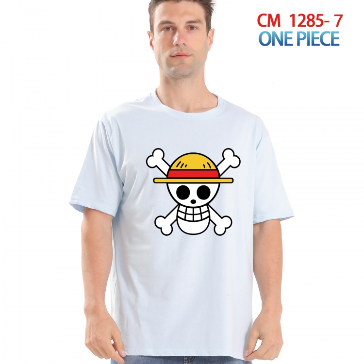One Piece Printed short-sleeved cotton T-shirt from S to 4XL CM 1285 7
