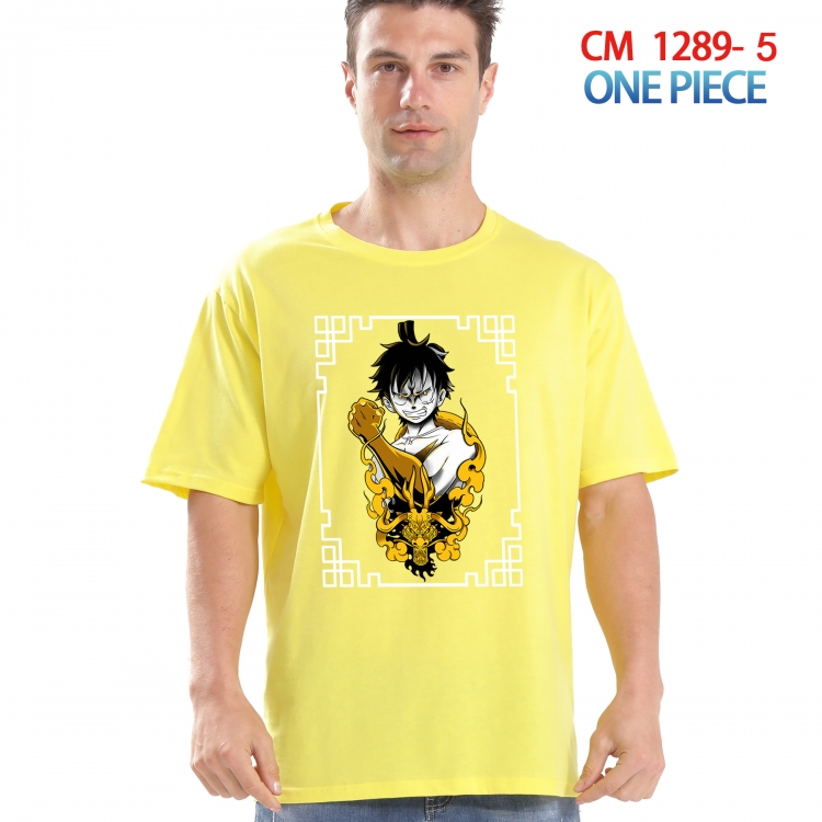 One Piece Printed short-sleeved cotton T-shirt from S to 4XL CM 1289 5