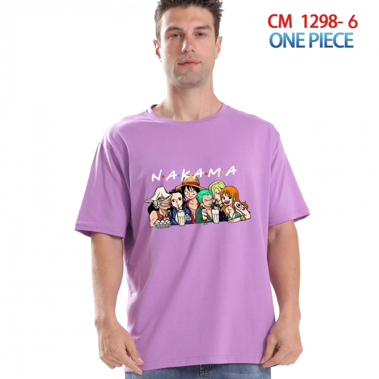 One Piece Printed short-sleeved cotton T-shirt from S to 4XL CM 1298 6