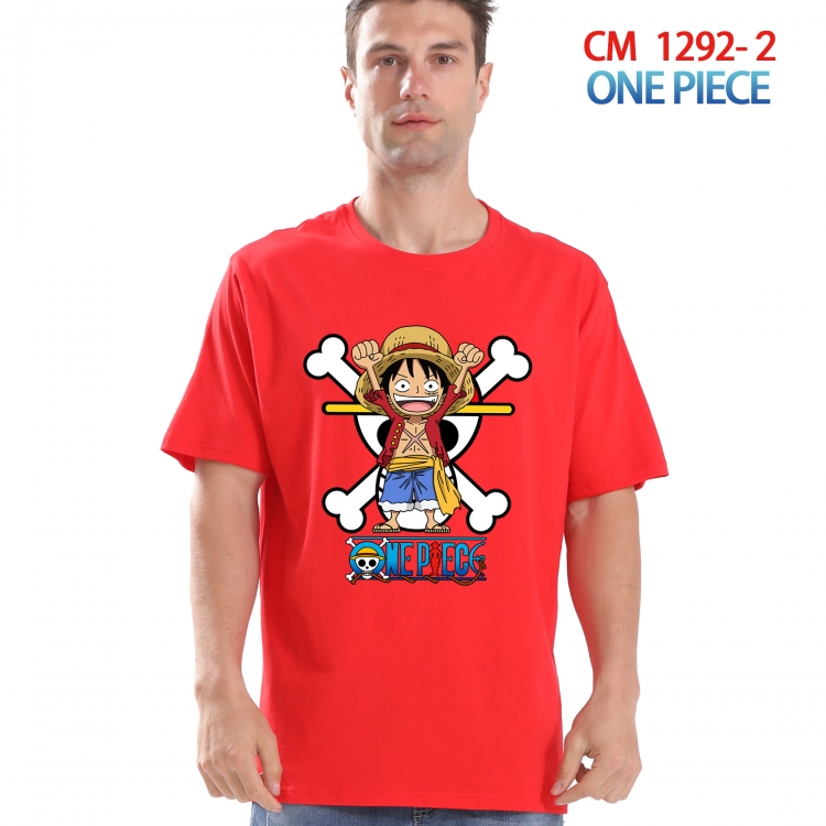 One Piece Printed short-sleeved cotton T-shirt from S to 4XL CM 1292 2