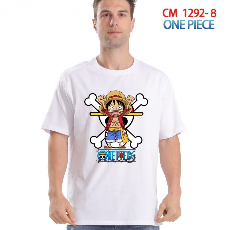 One Piece Printed short-sleeved cotton T-shirt from S to 4XL CM 1292 8