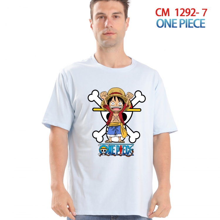 One Piece Printed short-sleeved cotton T-shirt from S to 4XL CM 1292 7