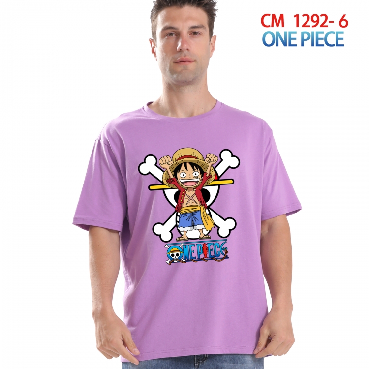 One Piece Printed short-sleeved cotton T-shirt from S to 4XL CM 1292 6