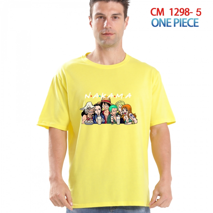 One Piece Printed short-sleeved cotton T-shirt from S to 4XL  CM 1298 5