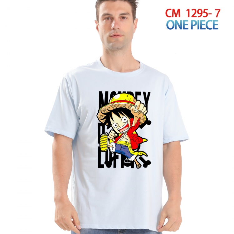 One Piece Printed short-sleeved cotton T-shirt from S to 4XL CM 1295 7