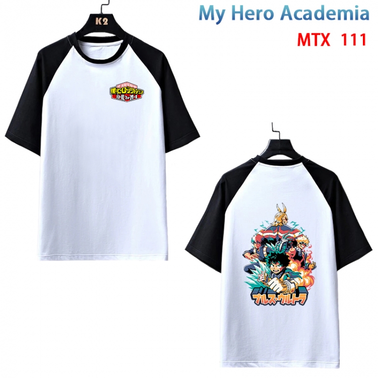 My Hero Academia Anime raglan sleeve cotton T-shirt from XS to 3XL  MTX-111