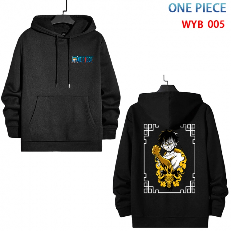 One Piece Cotton Hooded Patch Pocket Sweatshirt from S to 3XL WYB-005