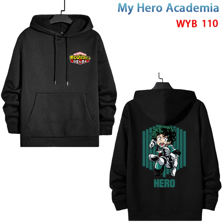 My Hero Academia Cotton Hooded Patch Pocket Sweatshirt from S to 3XL WYB-110