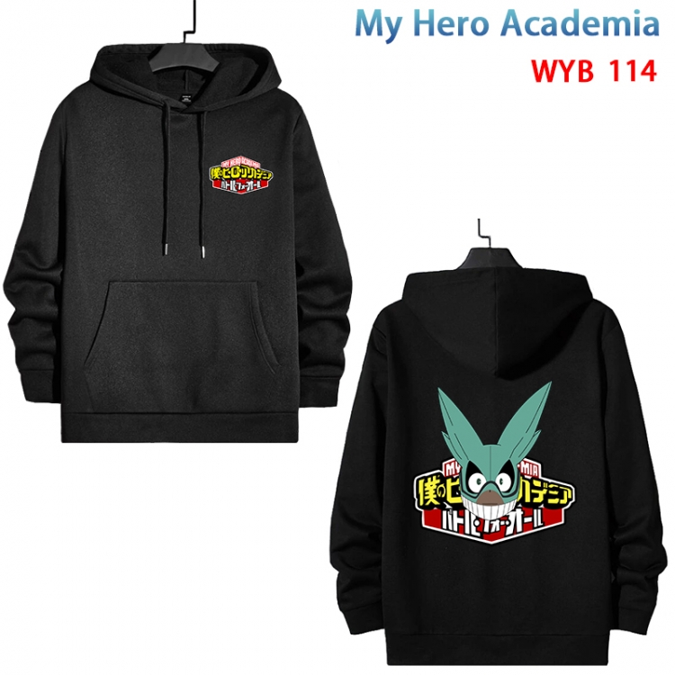 My Hero Academia Cotton Hooded Patch Pocket Sweatshirt from S to 3XL WYB-114