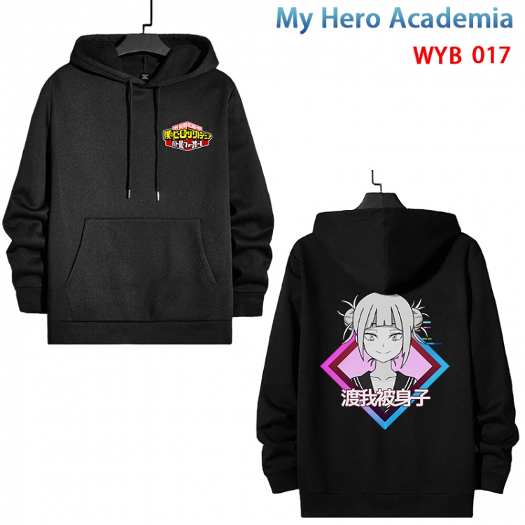 My Hero Academia Cotton Hooded Patch Pocket Sweatshirt from S to 3XL WYB-017