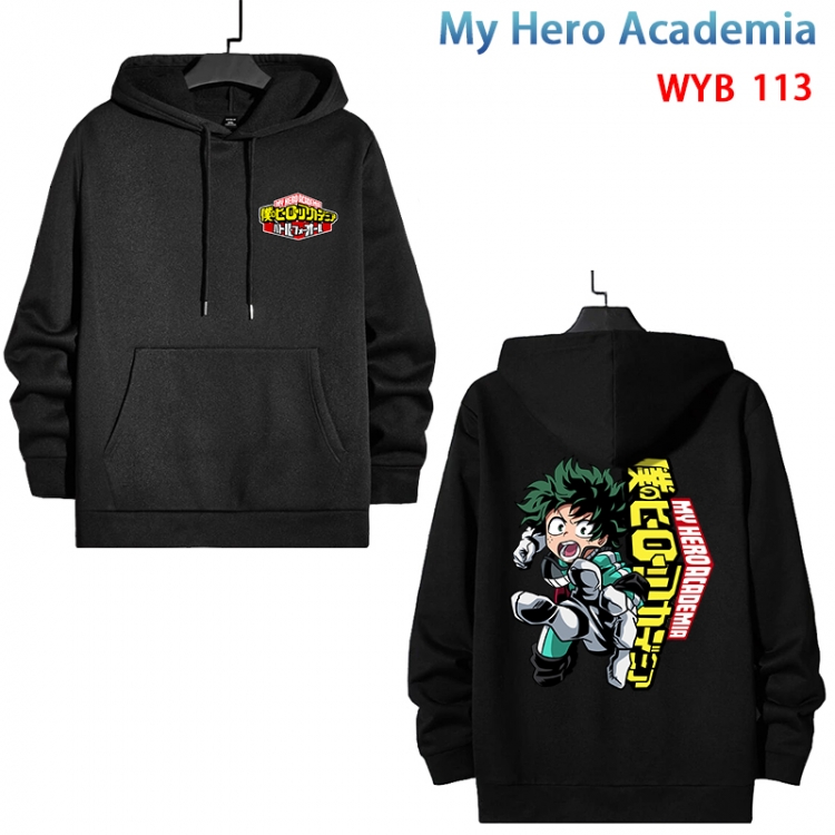 My Hero Academia Cotton Hooded Patch Pocket Sweatshirt from S to 3XL WYB-113