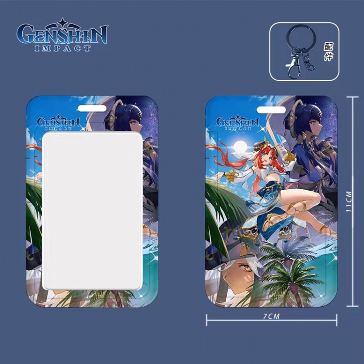 Genshin Impact Cartoon peripheral ID card sleeve Ferrule 11cm long 7cm wide price for 5 pcs 3541