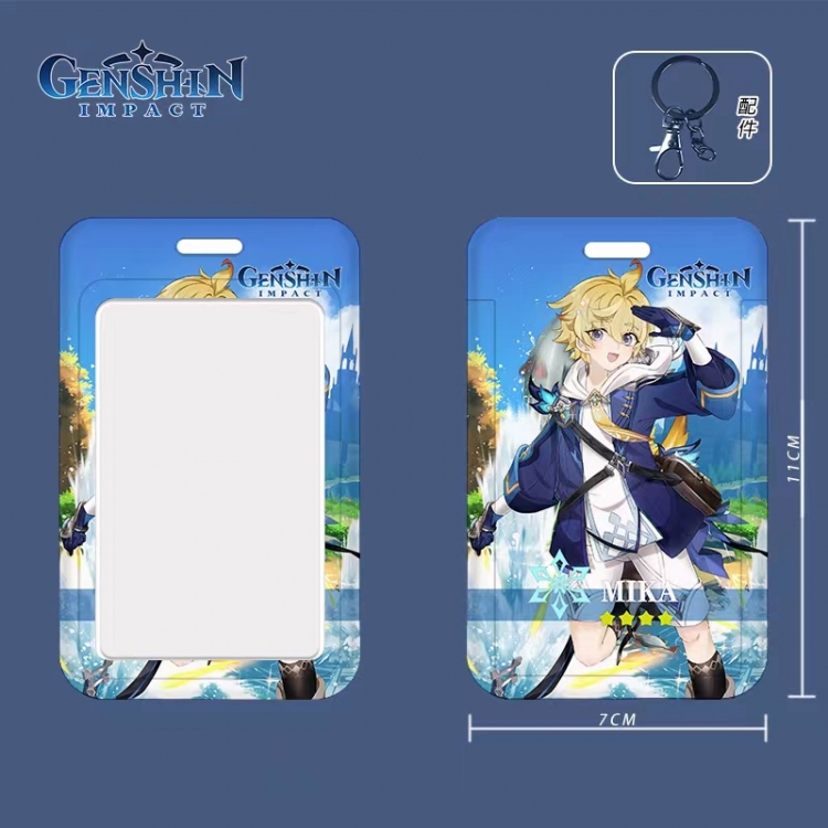 Genshin Impact Cartoon peripheral ID card sleeve Ferrule 11cm long 7cm wide price for 5 pcs 3615