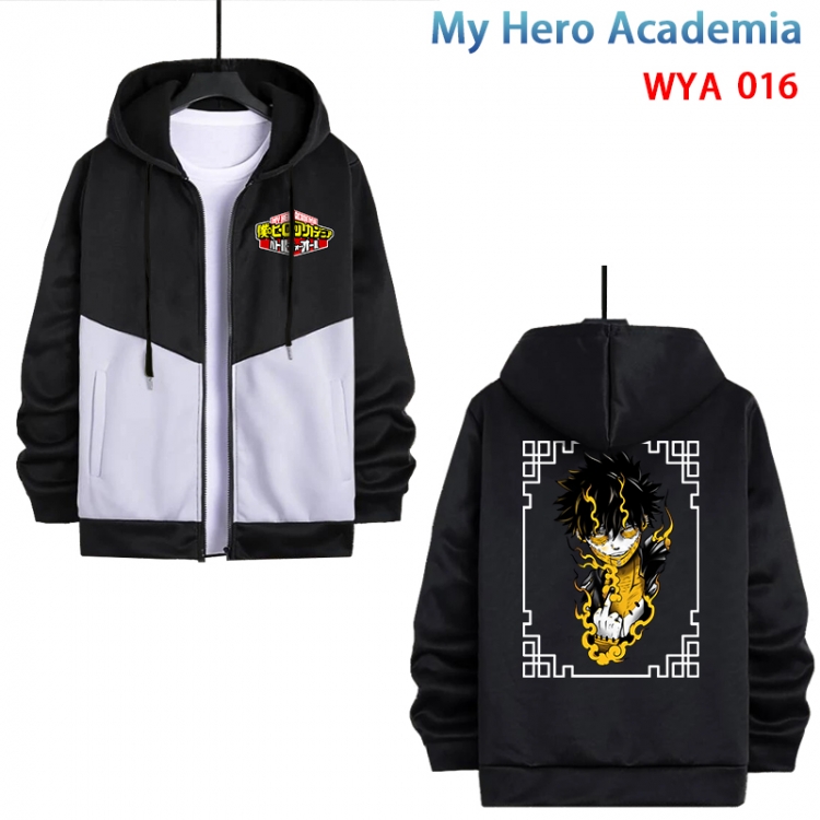My Hero Academia Anime cotton zipper patch pocket sweater from S to 3XL WYA-016-2