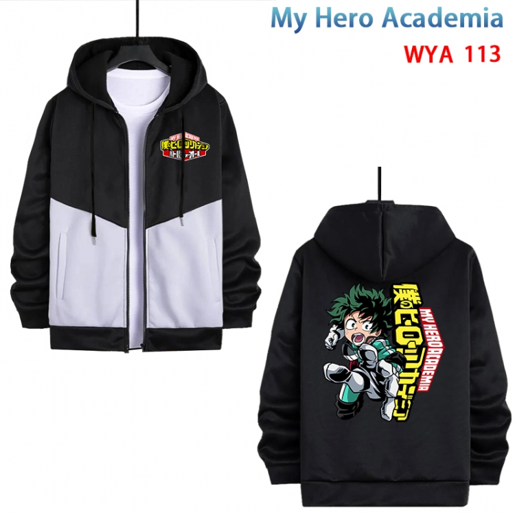 My Hero Academia Anime cotton zipper patch pocket sweater from S to 3XL  WYA-113-2