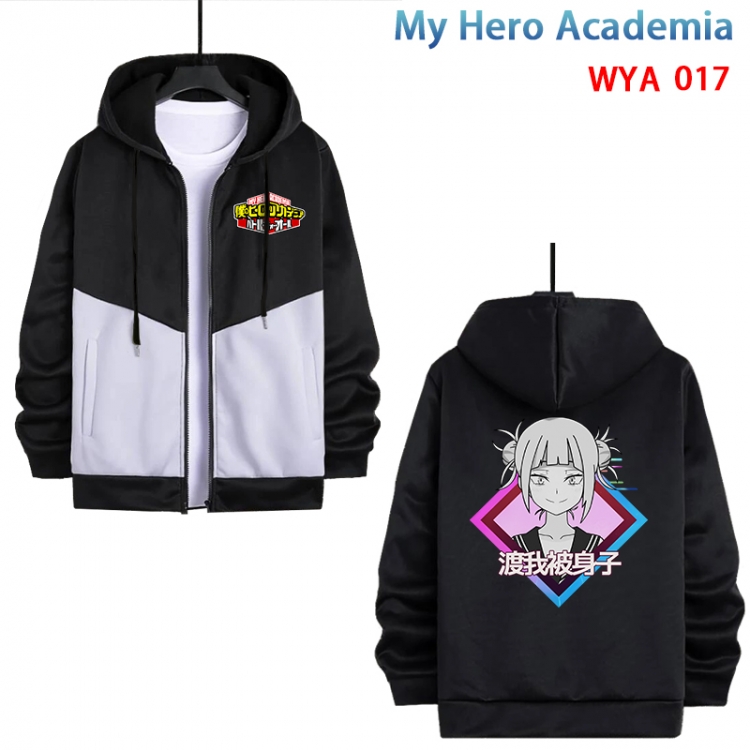 My Hero Academia Anime cotton zipper patch pocket sweater from S to 3XL WYA-017-2