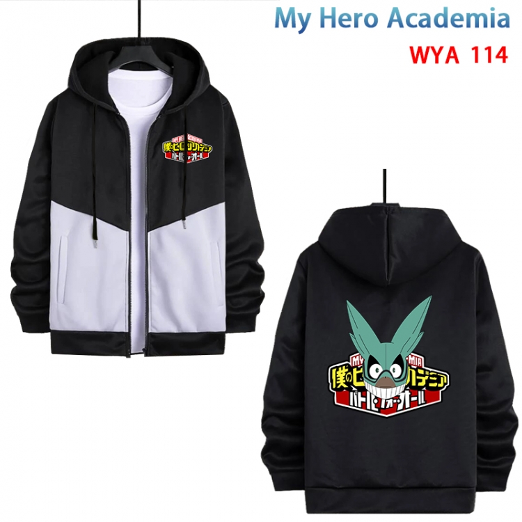 My Hero Academia Anime cotton zipper patch pocket sweater from S to 3XL  WYA-114-2