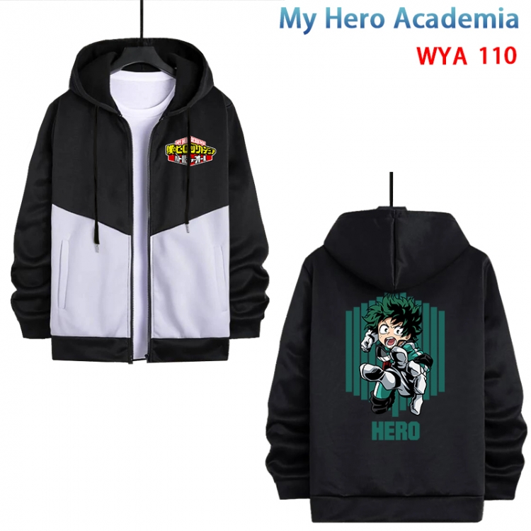 My Hero Academia Anime cotton zipper patch pocket sweater from S to 3XL WYA-110-2
