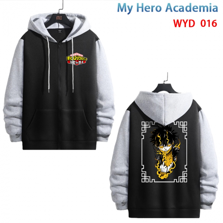 My Hero Academia Anime cotton zipper patch pocket sweater from S to 3XL WYD-016-2