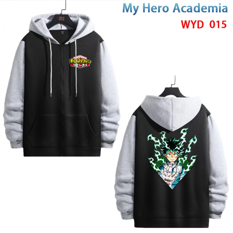 My Hero Academia Anime cotton zipper patch pocket sweater from S to 3XL WYD-015-2