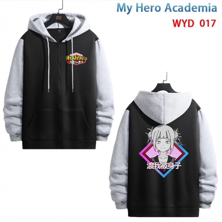 My Hero Academia Anime cotton zipper patch pocket sweater from S to 3XL WYD-017-2