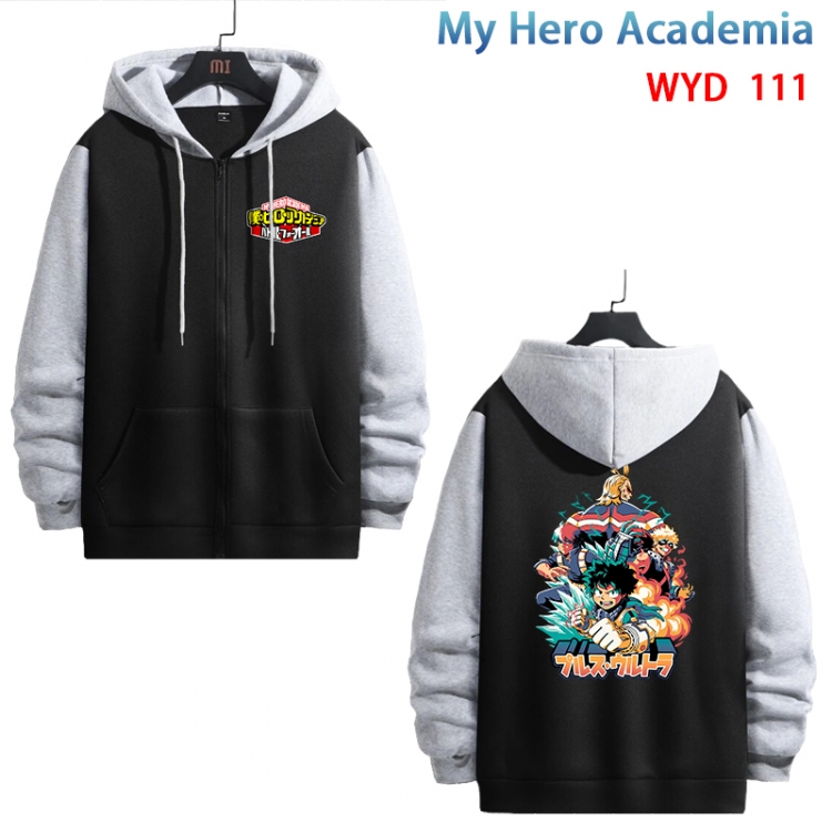 My Hero Academia Anime cotton zipper patch pocket sweater from S to 3XL WYD-111-2