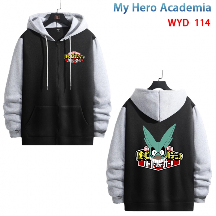 My Hero Academia Anime cotton zipper patch pocket sweater from S to 3XL WYD-114-2