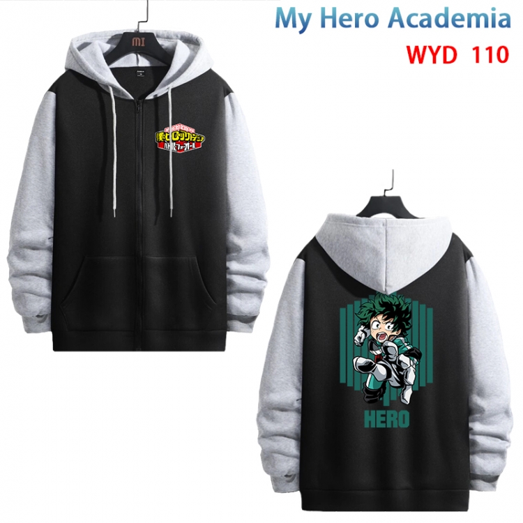 My Hero Academia Anime cotton zipper patch pocket sweater from S to 3XL WYD-110-2