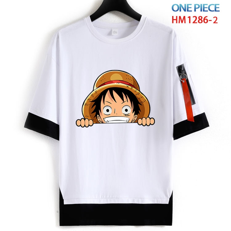 One Piece Cotton round neck fake two short-sleeved T-shirts from S to 6XL HM 1286 2