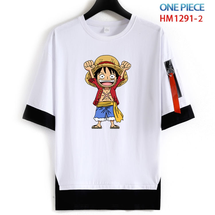 One Piece Cotton round neck fake two short-sleeved T-shirts from S to 6XL  HM 1291 2