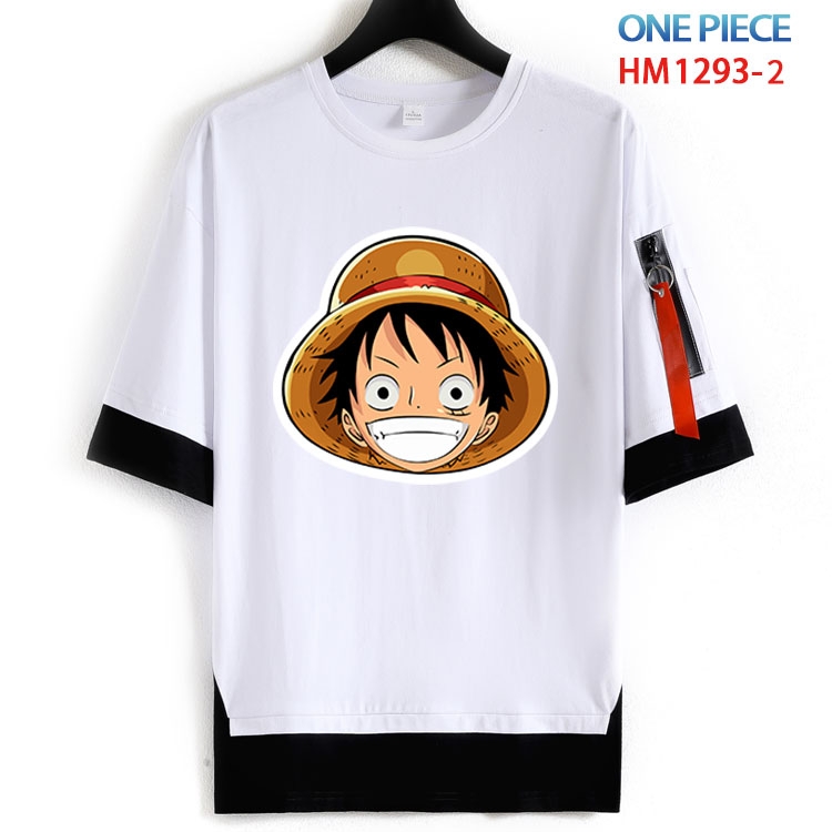One Piece Cotton round neck fake two short-sleeved T-shirts from S to 6XL HM 1293 2