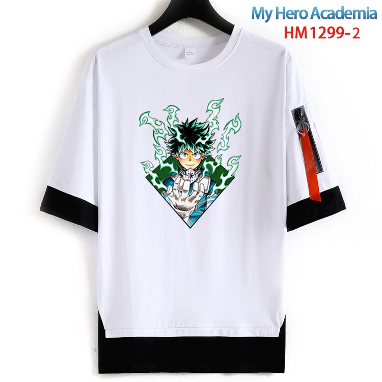 My Hero Academia Cotton round neck fake two short-sleeved T-shirts from S to 6XL HM 1299 2
