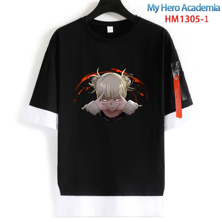 My Hero Academia Cotton round neck fake two short-sleeved T-shirts from S to 6XL HM 1305 1