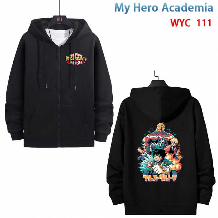 My Hero Academia Anime cotton zipper patch pocket sweater from S to 3XL WYC-111