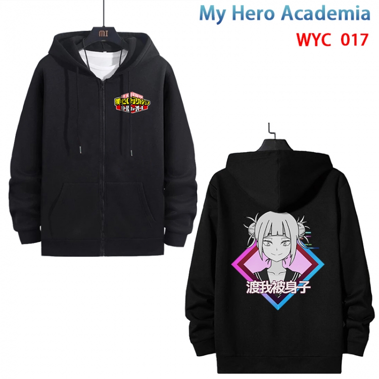 My Hero Academia Anime cotton zipper patch pocket sweater from S to 3XL WYC-017