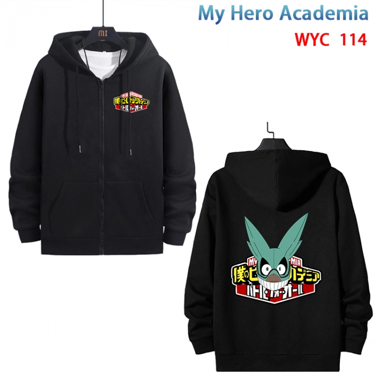 My Hero Academia Anime cotton zipper patch pocket sweater from S to 3XL WYC-114