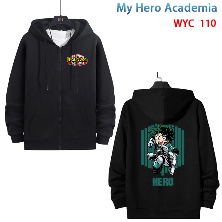 My Hero Academia Anime cotton zipper patch pocket sweater from S to 3XL WYC-110