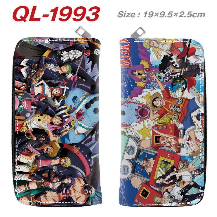 One Piece Animation perimeter long zipper wallet 19.5x9.5x2.5cm QL-1993