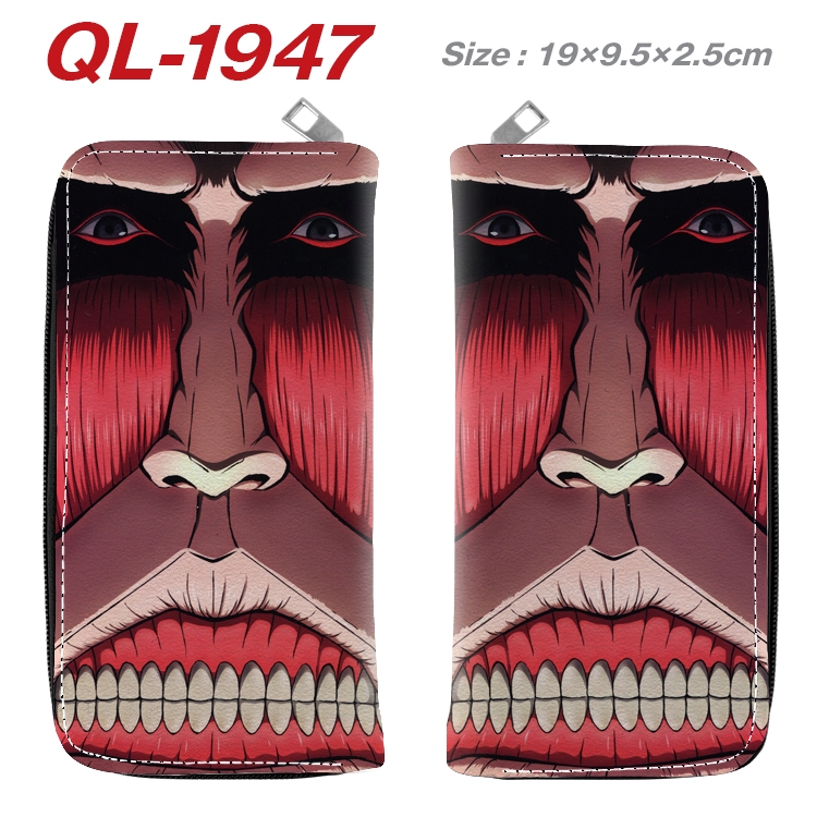 Shingeki no Kyojin Animation perimeter long zipper wallet 19.5x9.5x2.5cm QL-1947