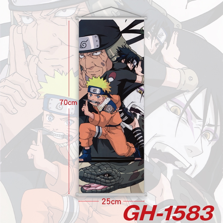 Naruto Plastic Rod Cloth Small Hanging Canvas Painting Wall Scroll 25x70cm price for 5 pcs  GH-1583A