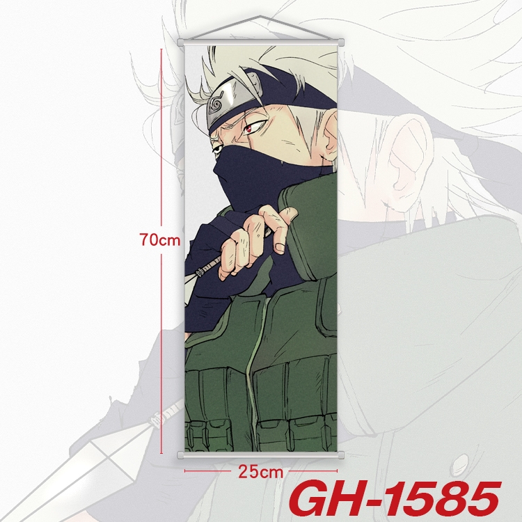 Naruto Plastic Rod Cloth Small Hanging Canvas Painting Wall Scroll 25x70cm price for 5 pcs GH-1585A